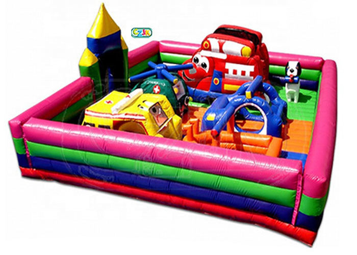 20 Kids Capacity Inflatable Bounce House Combo With Rescue Worker Theme